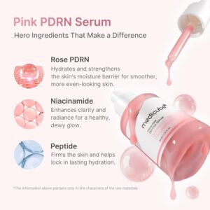 Medicube PDRN Pink Peptide com Salmon DNA | Pink Glow Sérum com Peptídeos & Niacinamida - 30 ml - Imagem 3