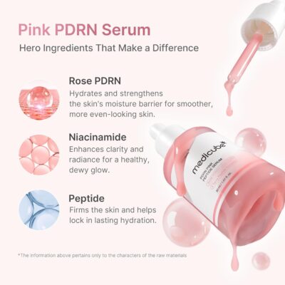 Medicube PDRN Pink Peptide com Salmon DNA | Pink Glow Sérum com Peptídeos & Niacinamida - 30 ml - Imagem 3