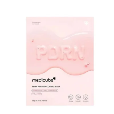 Medicube Salmon DNA PDRN Pink Vita Coating Sheet Mask - máscara facial - Imagem 1