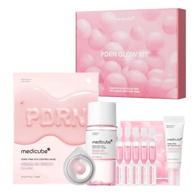 Medicube Salmon DNA PDRN Kit | Mini Skincare Set with Toner, Serum & Sheet Mask - Imagem 1