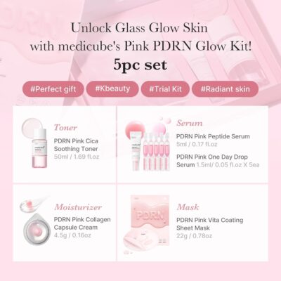 Medicube Salmon DNA PDRN Kit | Mini Skincare Set with Toner, Serum & Sheet Mask - Imagem 3
