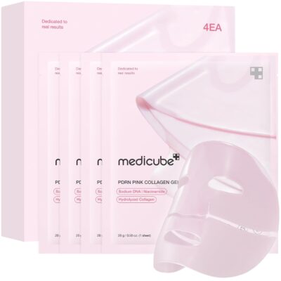 Medicube Pacote com 4 Salmon DNA PDRN pink collagen jelly gel mask - máscara facial - Imagem 1