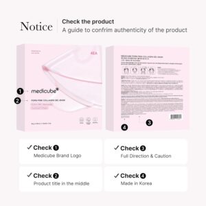 Medicube Pacote com 4 Salmon DNA PDRN pink collagen jelly gel mask - máscara facial - Imagem 3