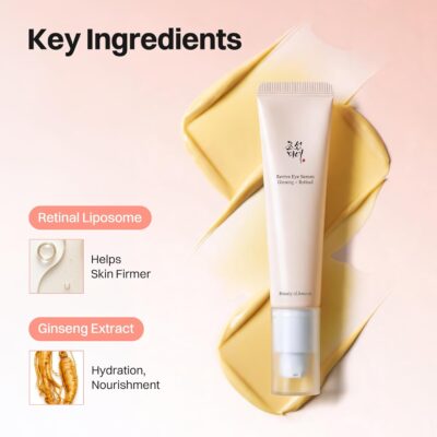 Sérum para Olhos Beauty of Joseon Revive com Niacinamida e Retinil para Correção de Bolsas, Linhas Finas, Olheiras e Rugas, Cuidados com a Pele Coreanos 30ml - Imagem 3